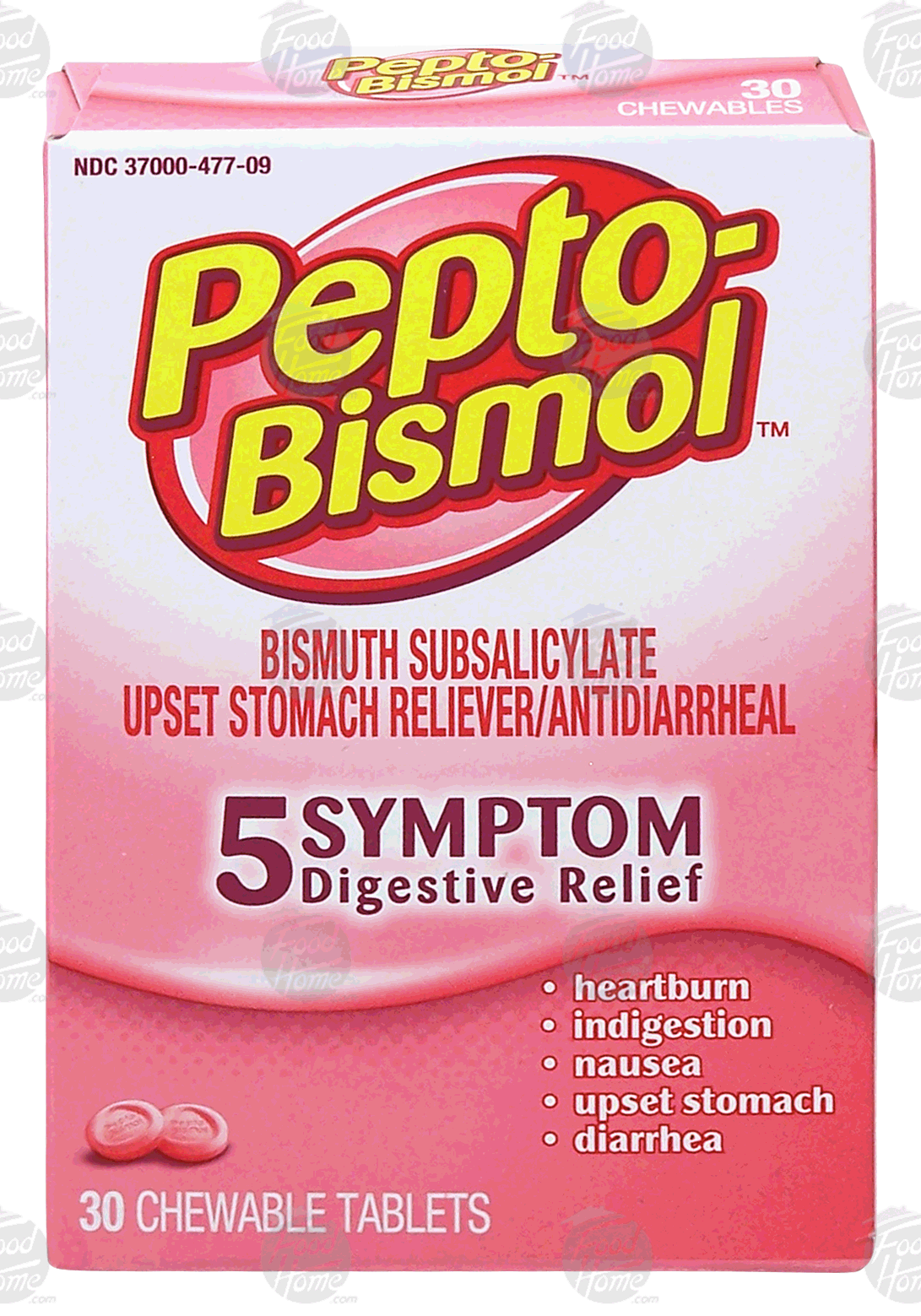 Pepto-bismol  protective coating action relief of stomach indigestion chewable caplets Full-Size Picture